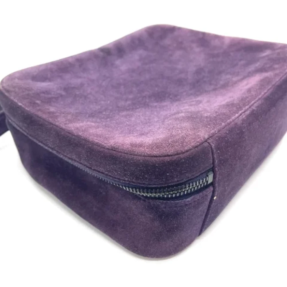 Chanel Vintage Pre-owned Leather chanel-bags Purple Dames