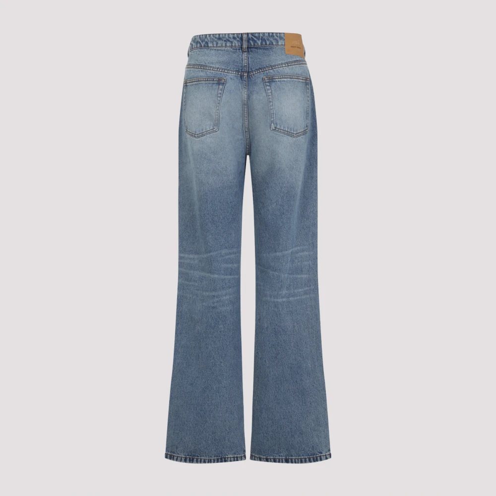 Ami Paris Blauwe Katoenen Jeans Ss25 Blue Heren