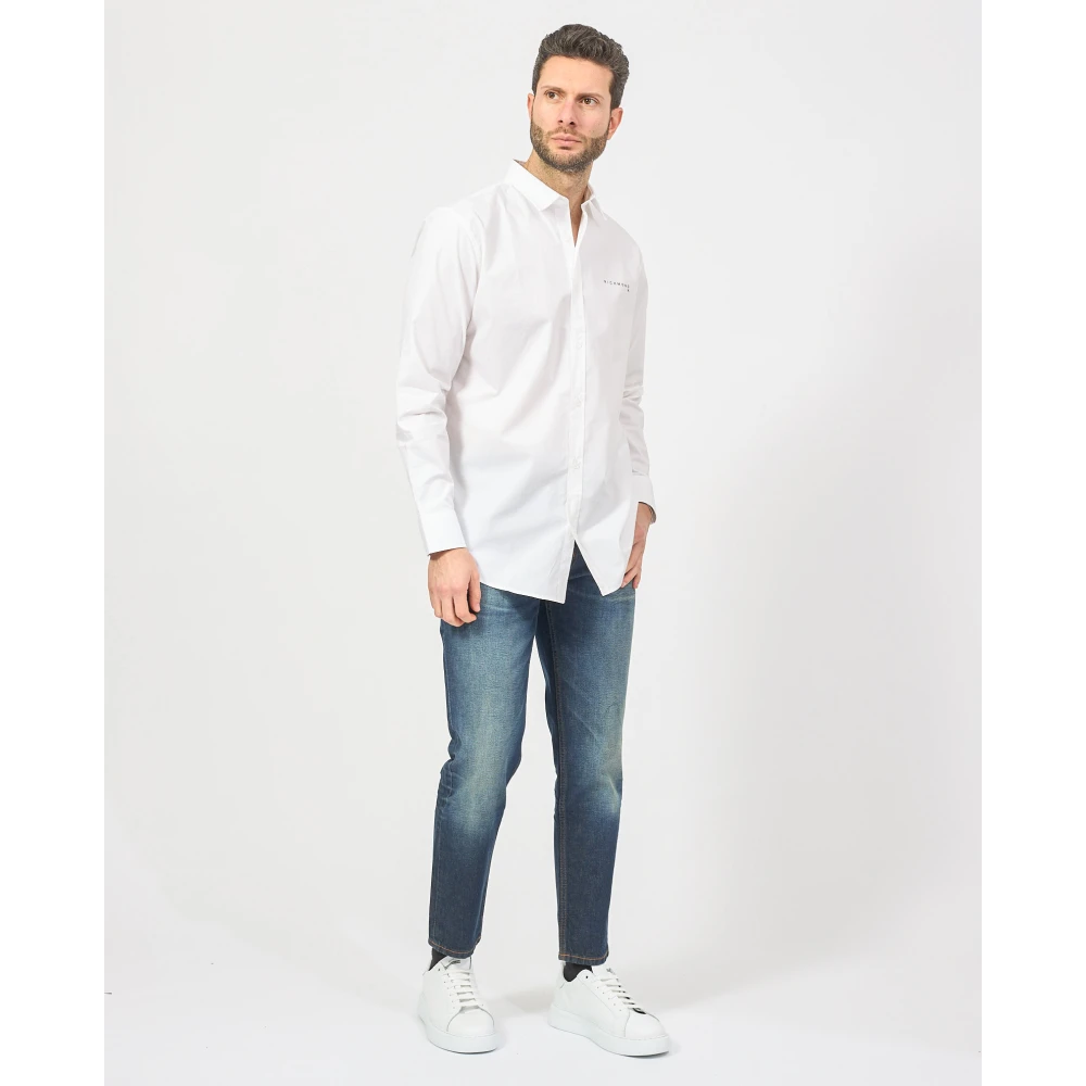 Richmond Wit Logo Button-Up Shirt White Heren