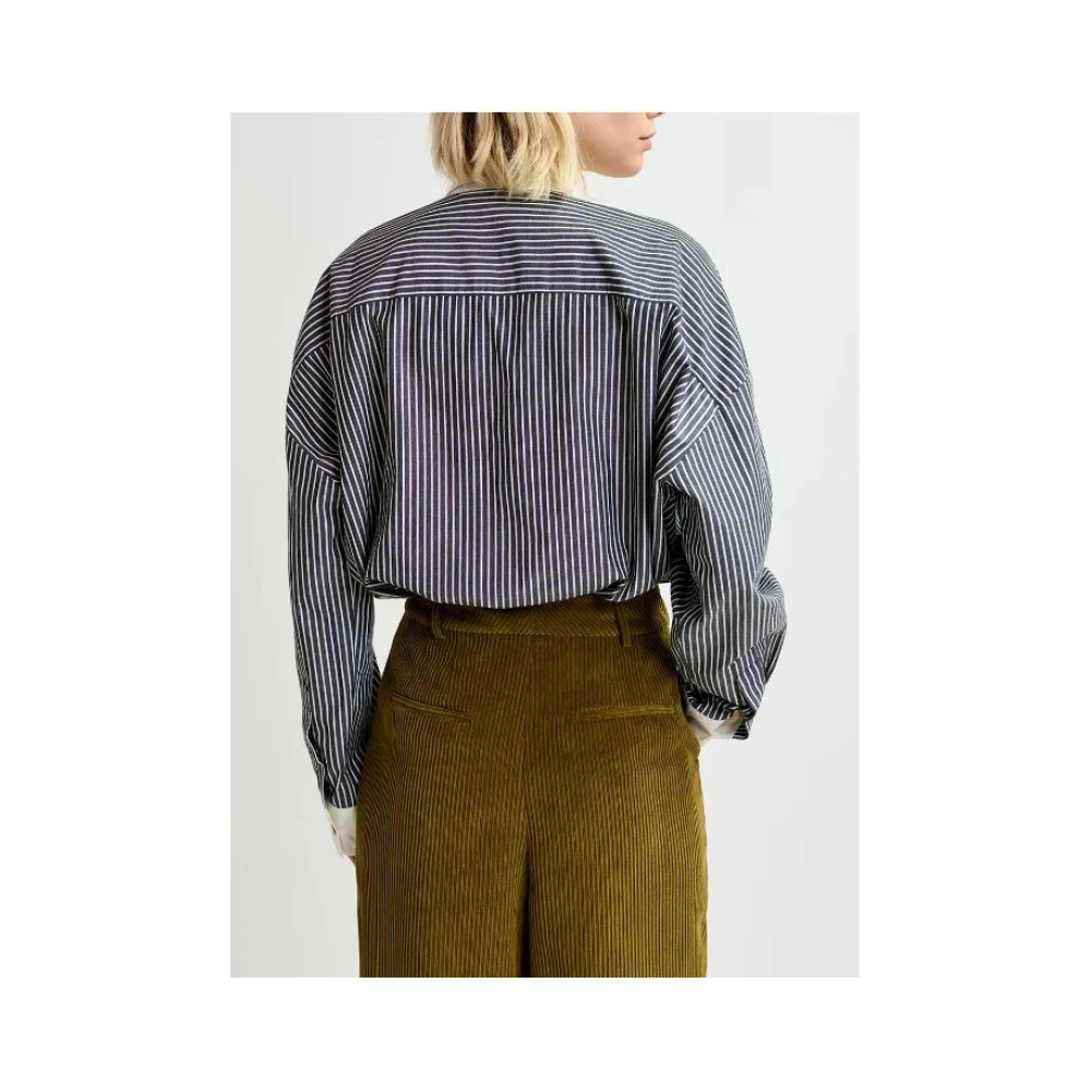 Essentiel Antwerp Fluwelen Corduroy Tapered Broek Groen Green Dames