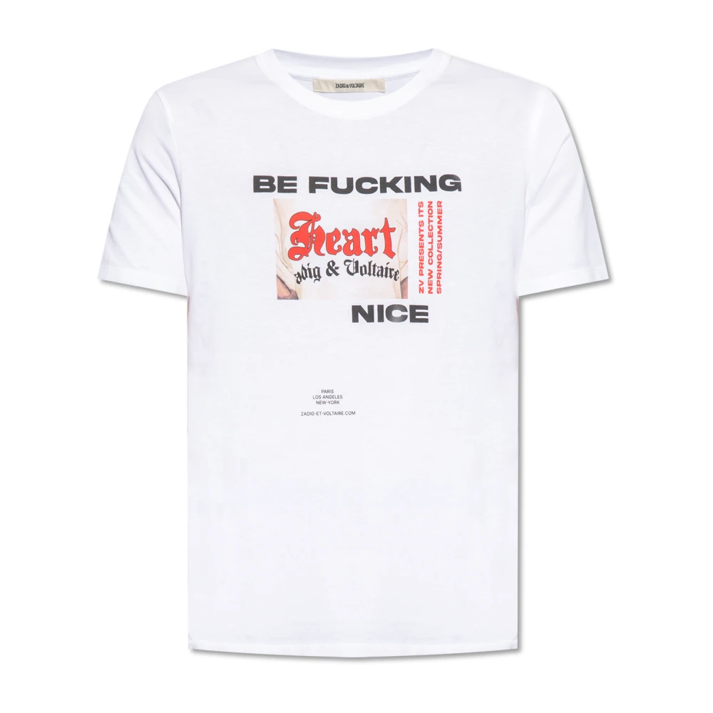 Zadig & Voltaire Ted bedrukt T-shirt White Heren