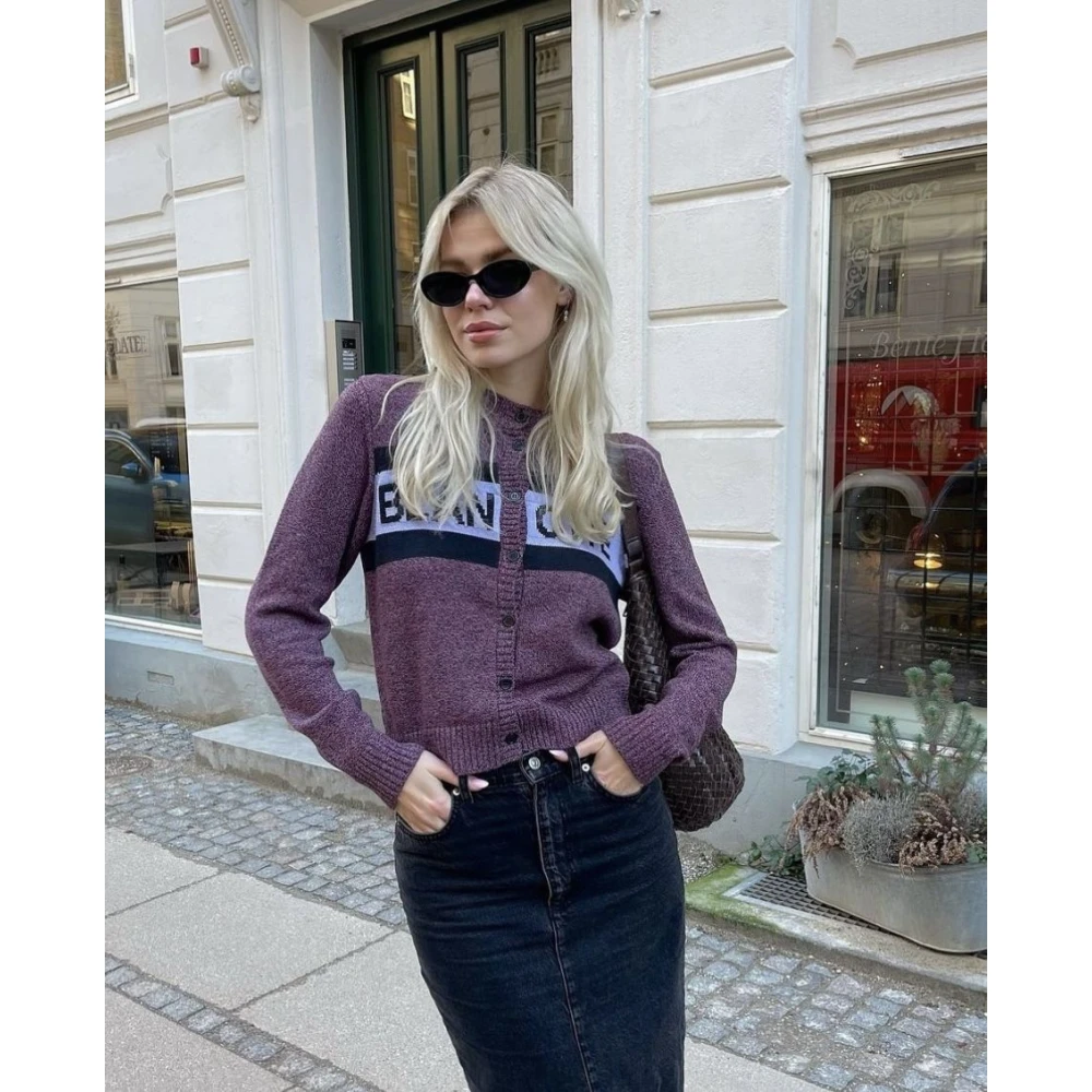 Blanche Cardigan Purple Dames