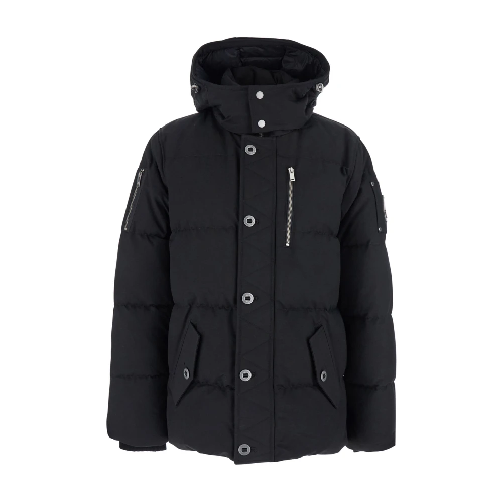 Moose Knuckles Men's Black Down Jacket With Fixed Hood - Winter Jackets - Xl - Jackets