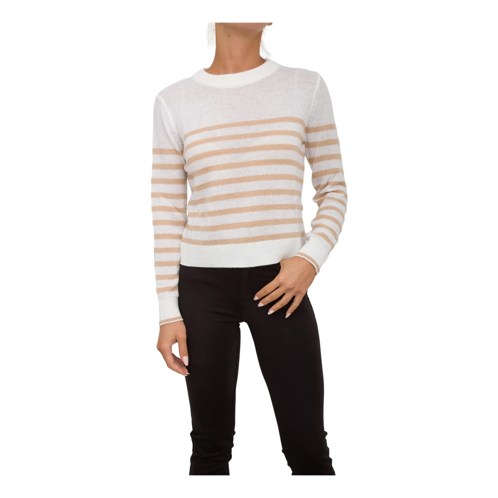 Nenette Witte Cashmere Crewneck Sweater White Dames