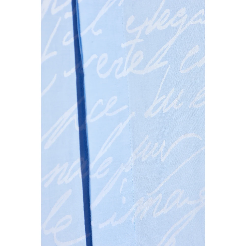 Balmain Love Letter Shirt met Lange Mouwen Blue Heren
