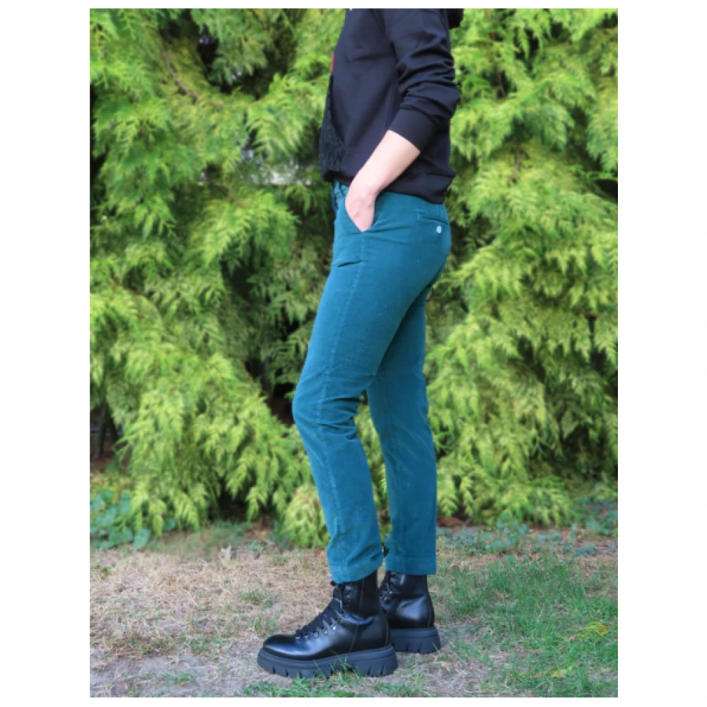 Mason's Slimme Fluweel New York Broek Green Dames