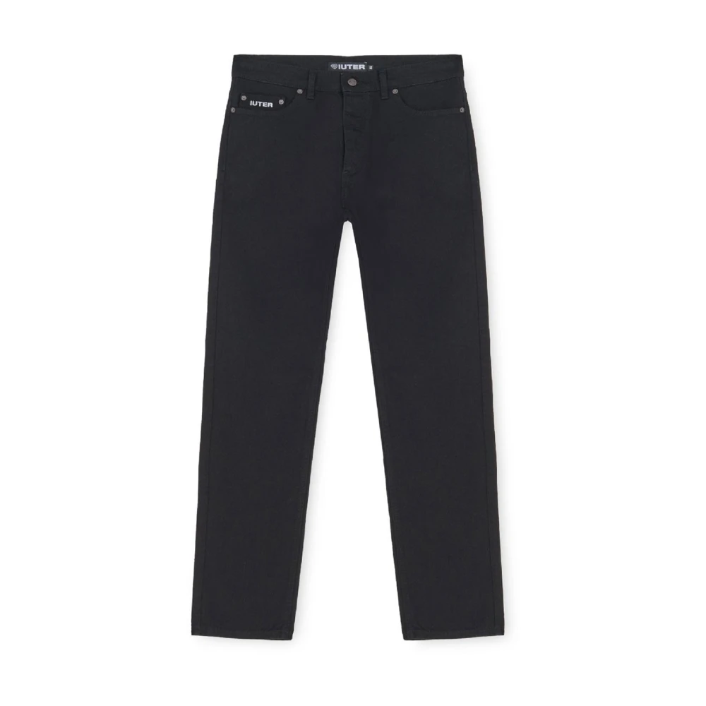 Iuter Reguliere Denim Jeans Zwart 2023 Mannen Black Heren