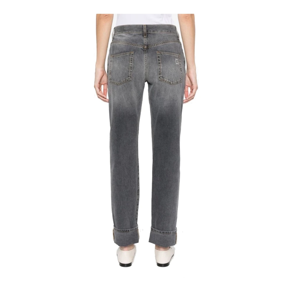 Gucci Oversized Katoenen Jeans voor Vrouwen Gray Dames