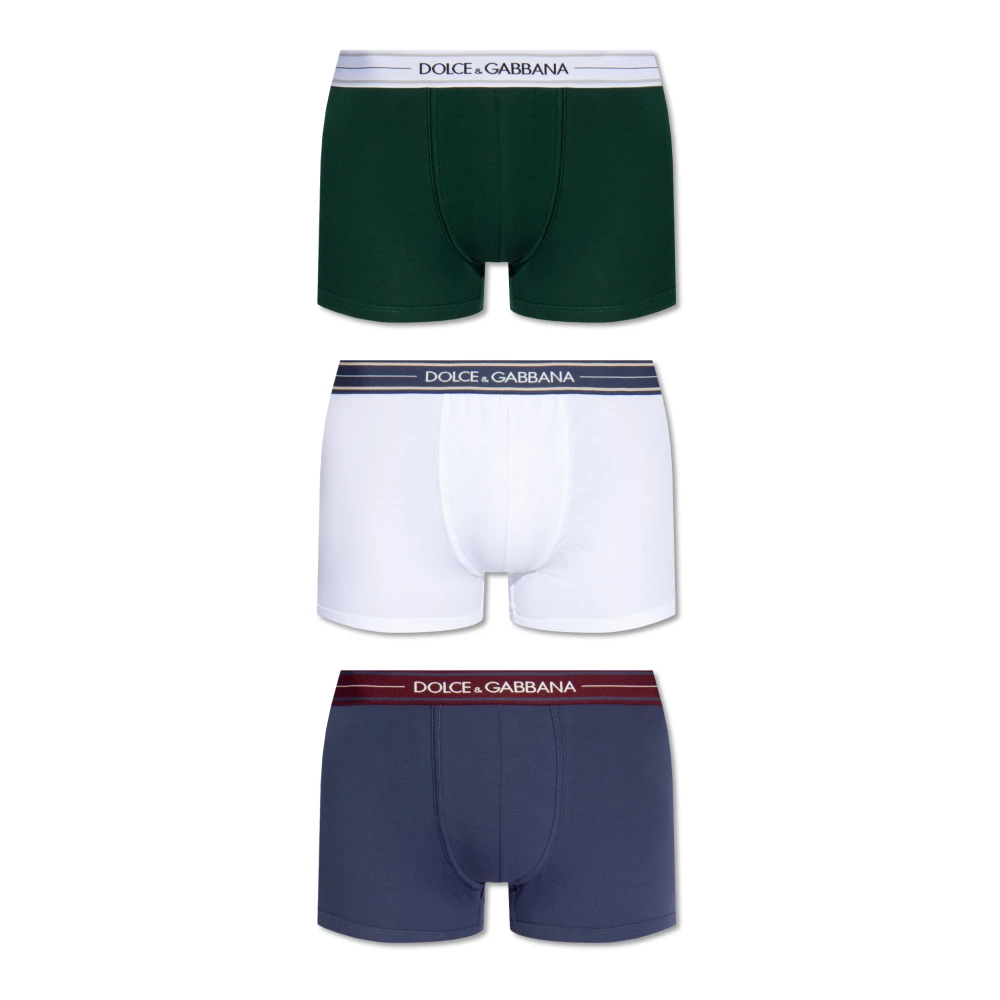 Dolce & Gabbana Merkboxers driepak Multicolor Heren