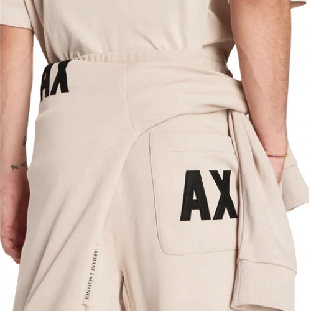 Armani Exchange Beige Katoenen Sweatpants Regular Fit Beige Heren