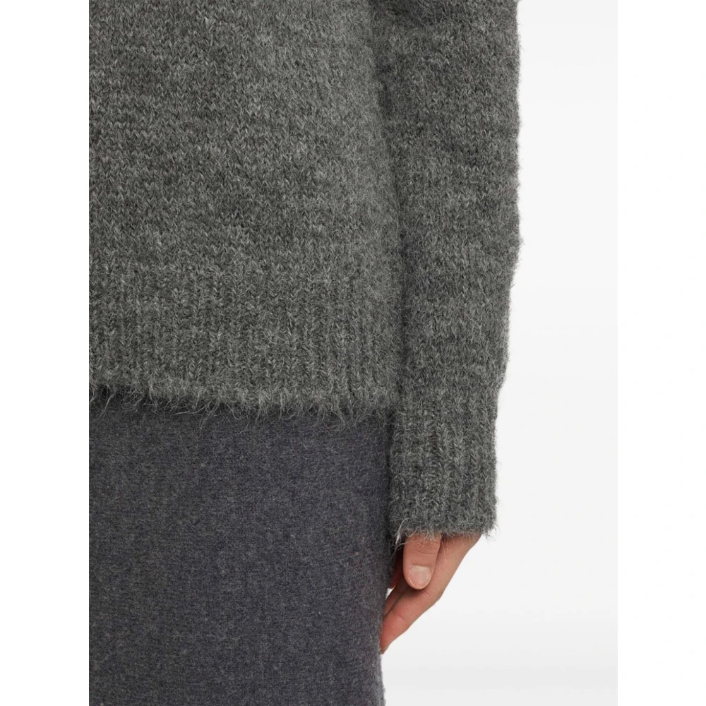 Jil Sander Grijze Alpaca Wolmix Trui Gray Dames