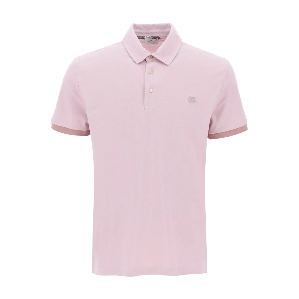 ETRO Klassieke Polo Shirt Pink Heren