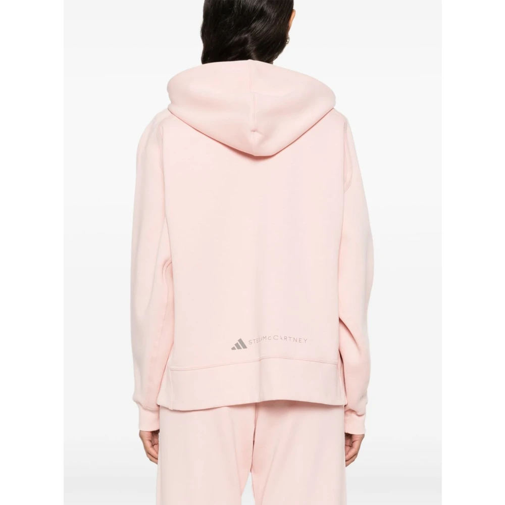 adidas by stella mccartney Roze Sweater met Rits en Capuchon Pink Dames