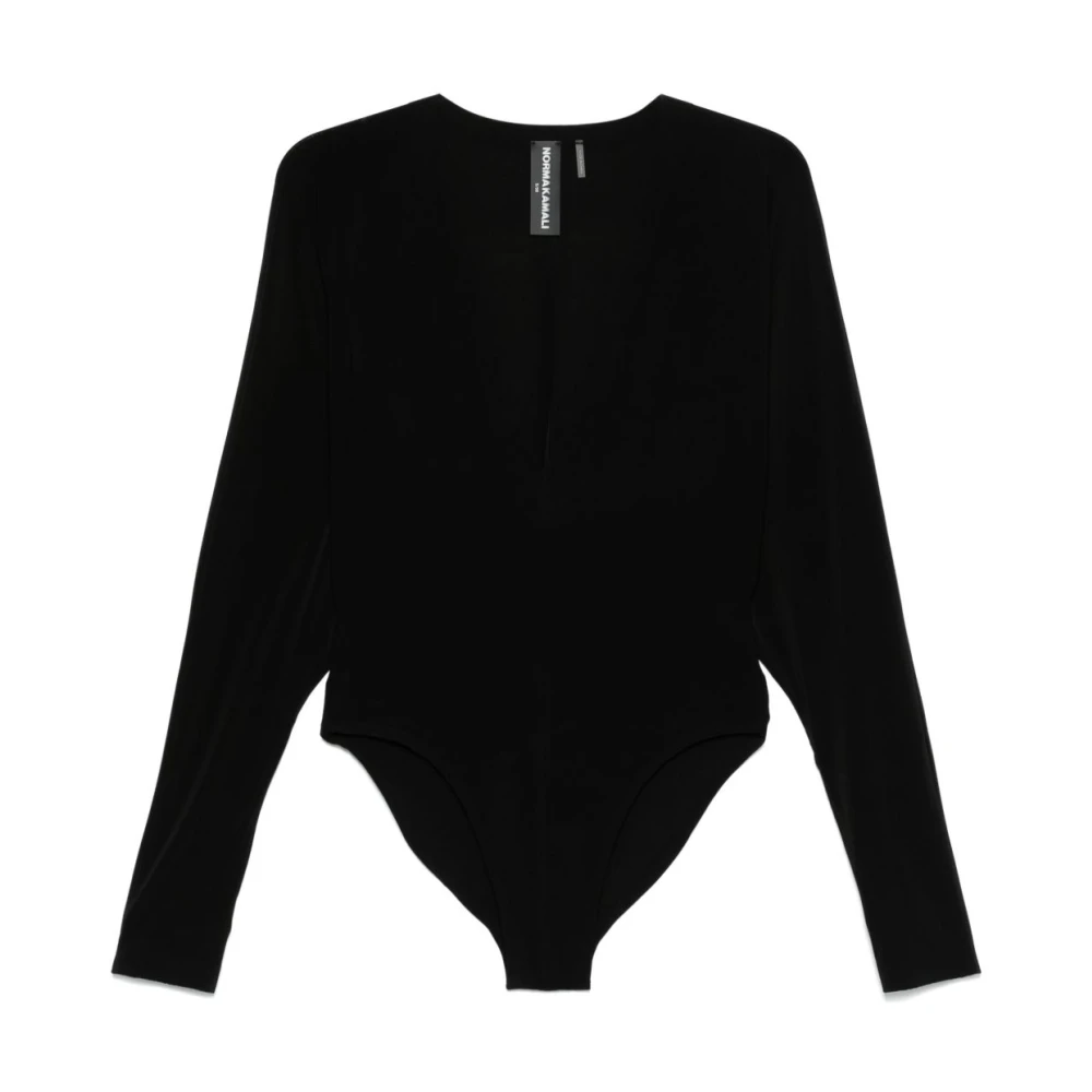Norma Kamali Zwarte Dolman Mouw Top Black Dames
