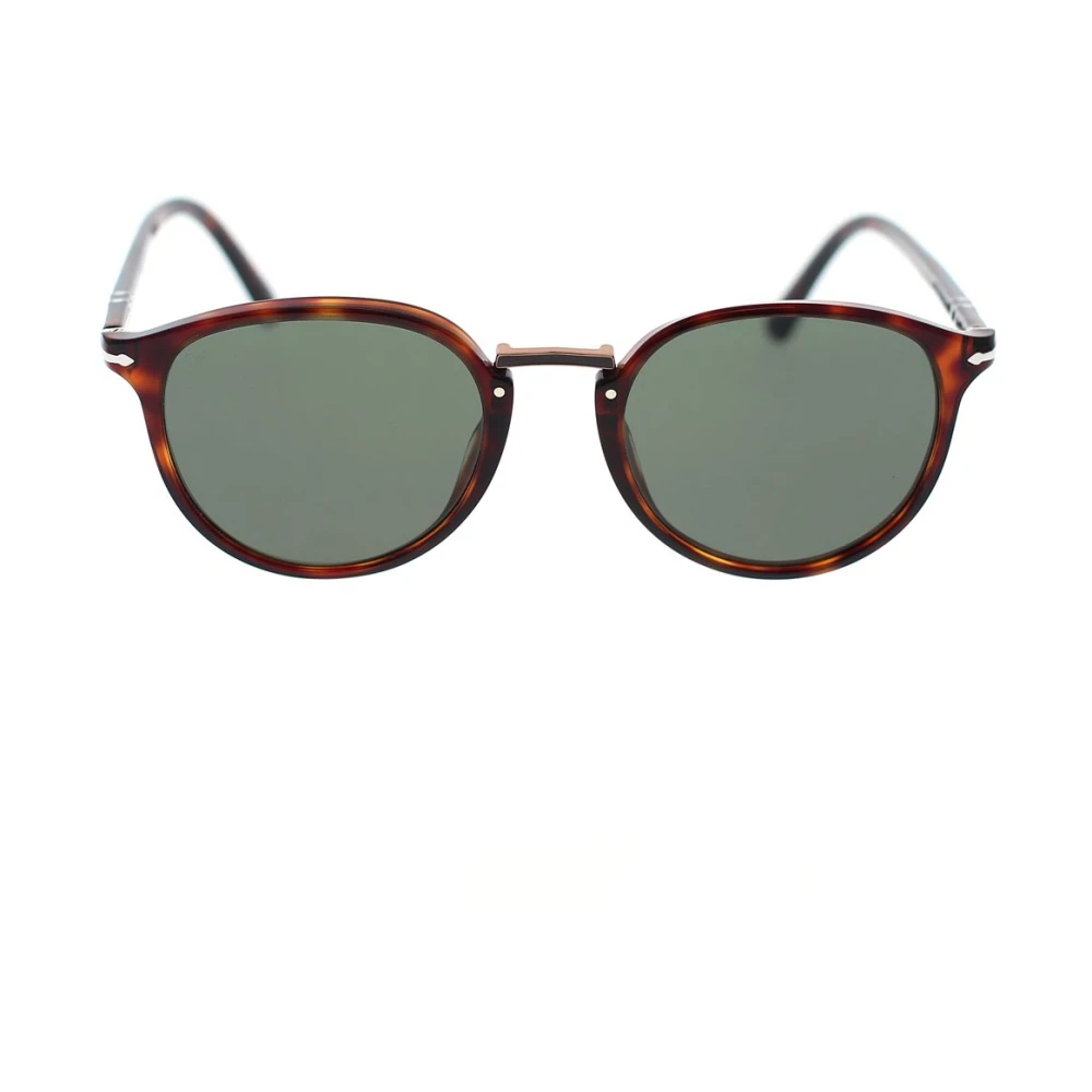 Persol Klassiska ovala solglasögon med detaljer inspirerade av skrivmaskin Brown, Unisex
