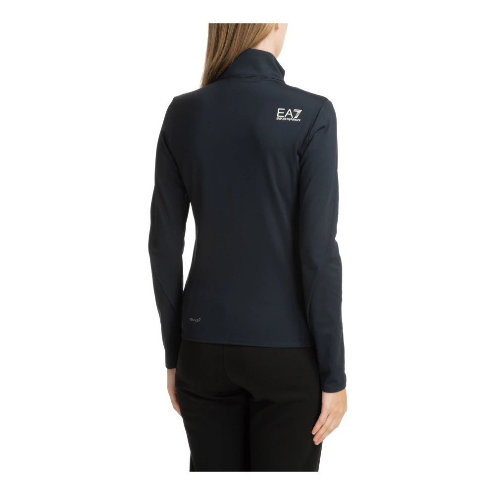 Emporio Armani EA7 Camouflage Zip-Up Sweatshirt met Logo Multicolor Dames