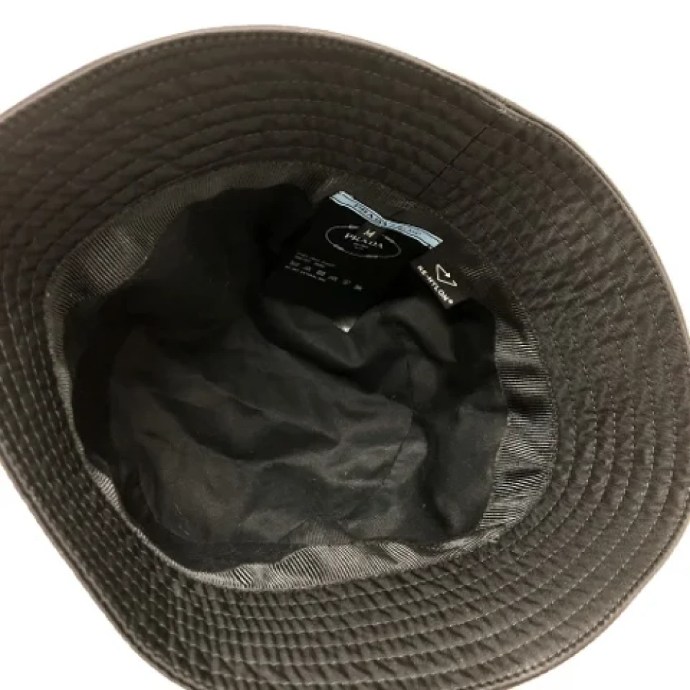 Prada Vintage Pre-owned Nylon hats Black Dames