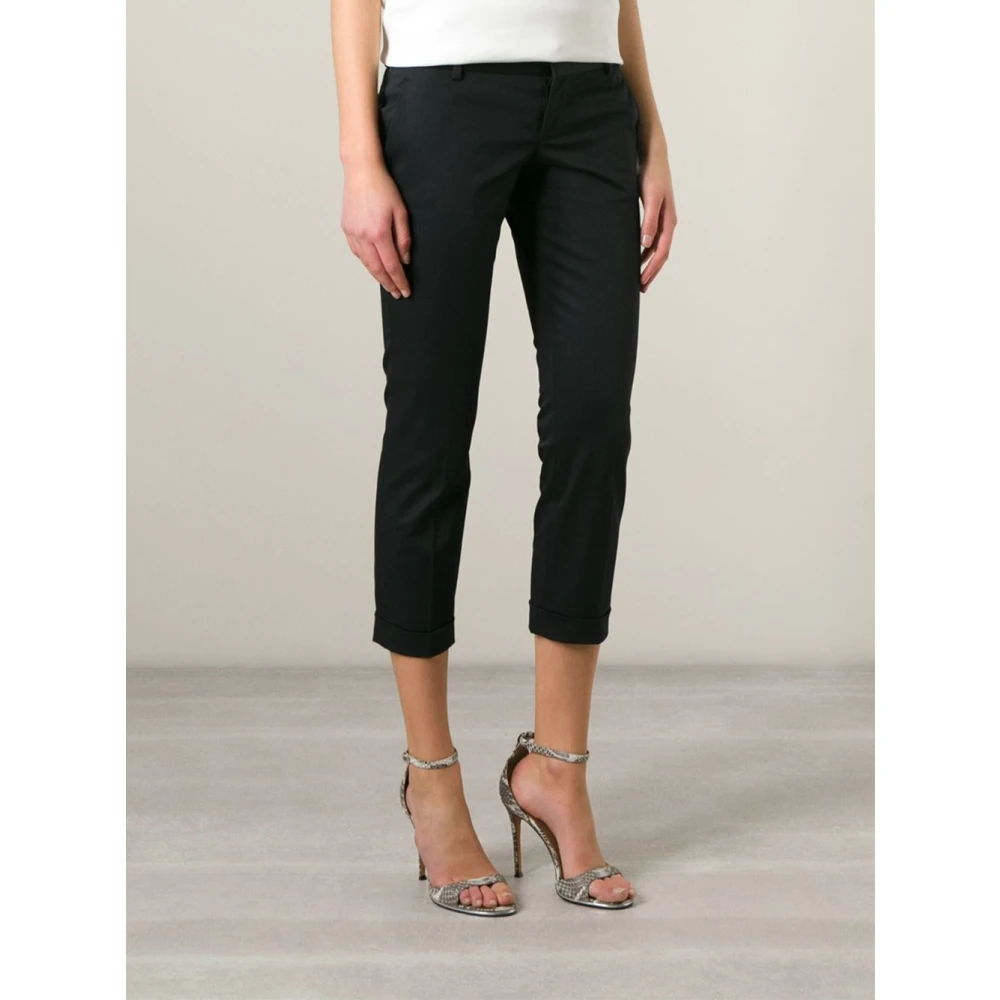 Dsquared2 Cropped Trousers Black Dames