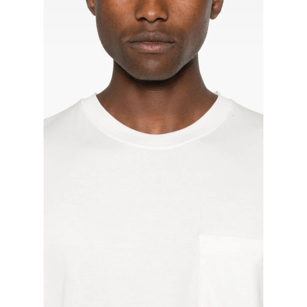 Lardini Wit Katoenen T-shirt met Zak White Heren