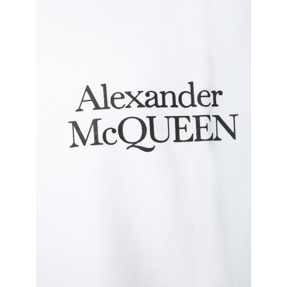 alexander mcqueen Wit Logo T-shirt voor Mannen White Heren