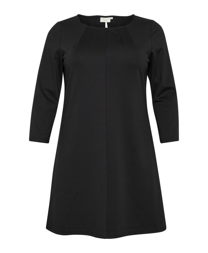 black-deep-dress-with-cropped-sleeves