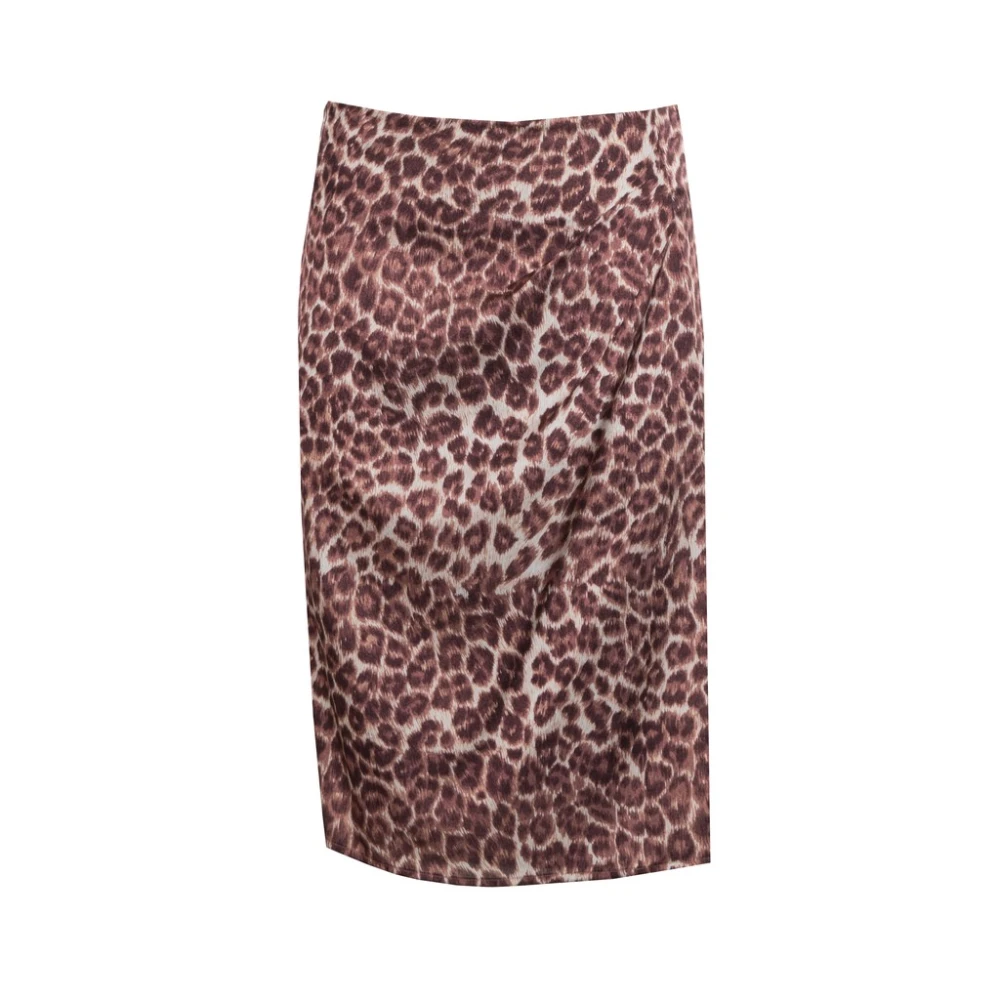 Twinset Luipaardprint Potloodrok Brown Dames