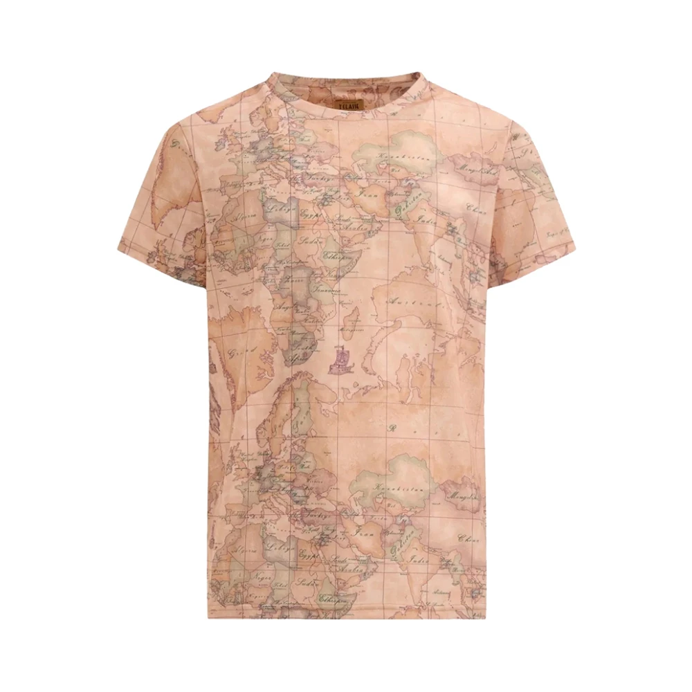 Alviero Martini 1a Classe Natuurlijke Katoenen T-shirt met Merklogo Beige Heren