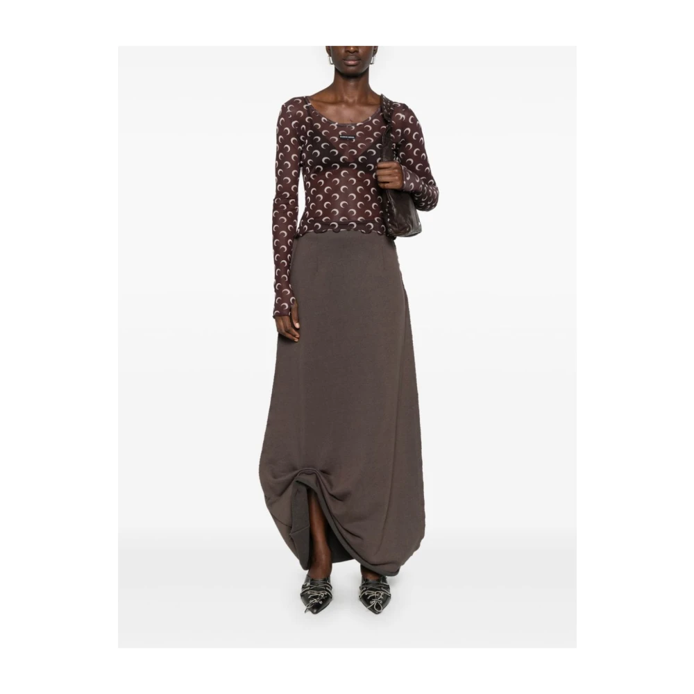 Marine Serre Bruine Top voor Vrouwen Aw24 Brown Dames