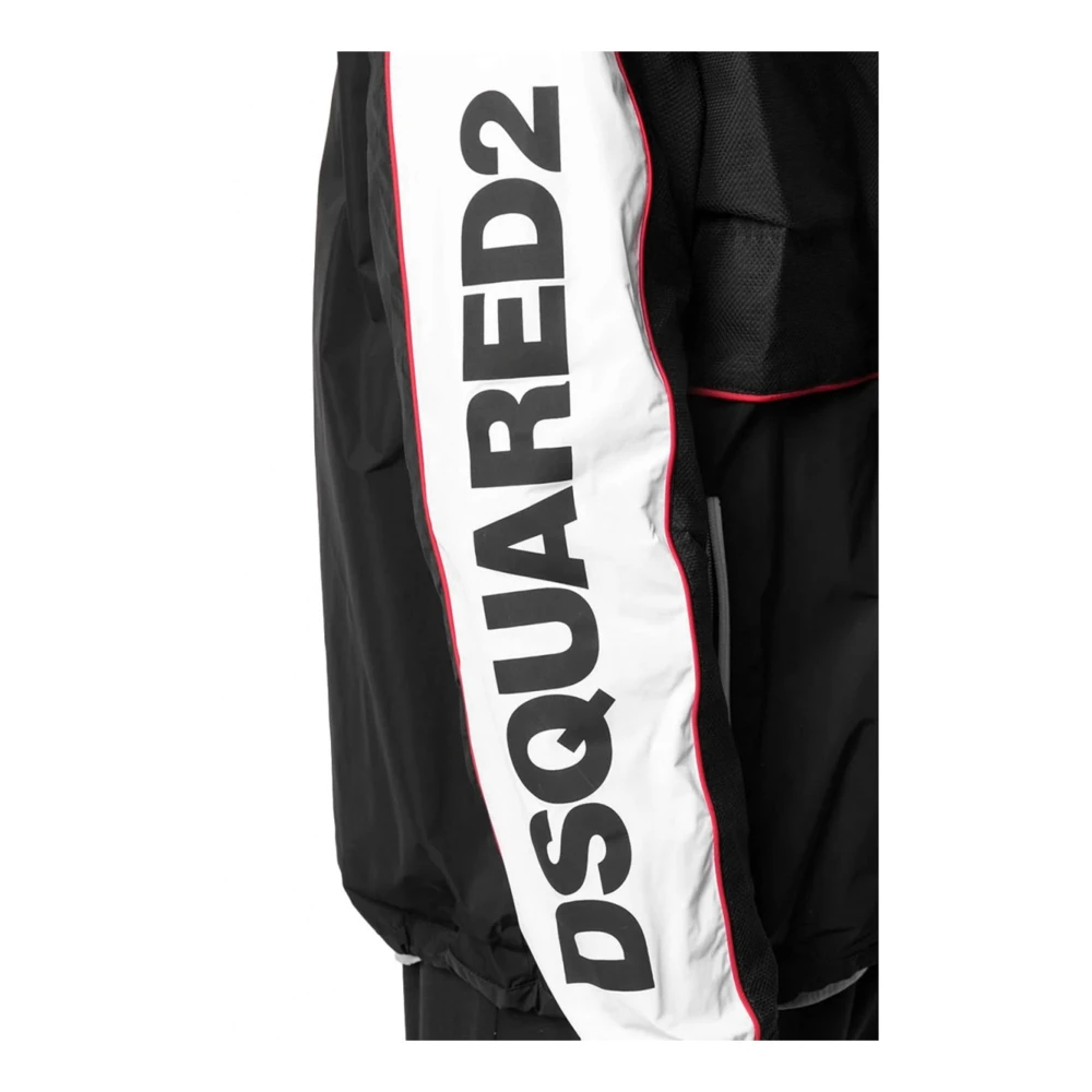Dsquared2 Bomber Combo Jack met Trekkoord Taille Black Heren