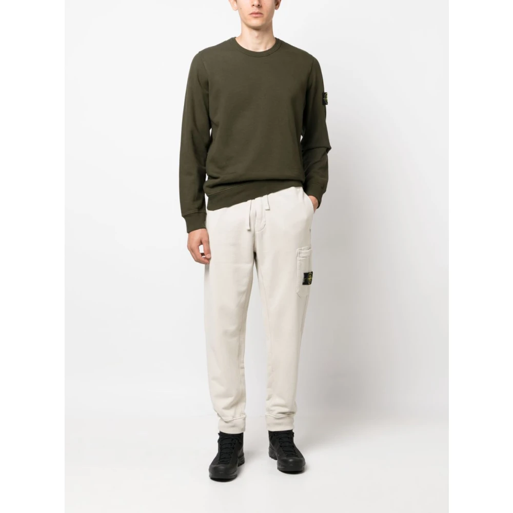 Stone Island Olijfgroene Crewneck Sweatshirt Green Heren