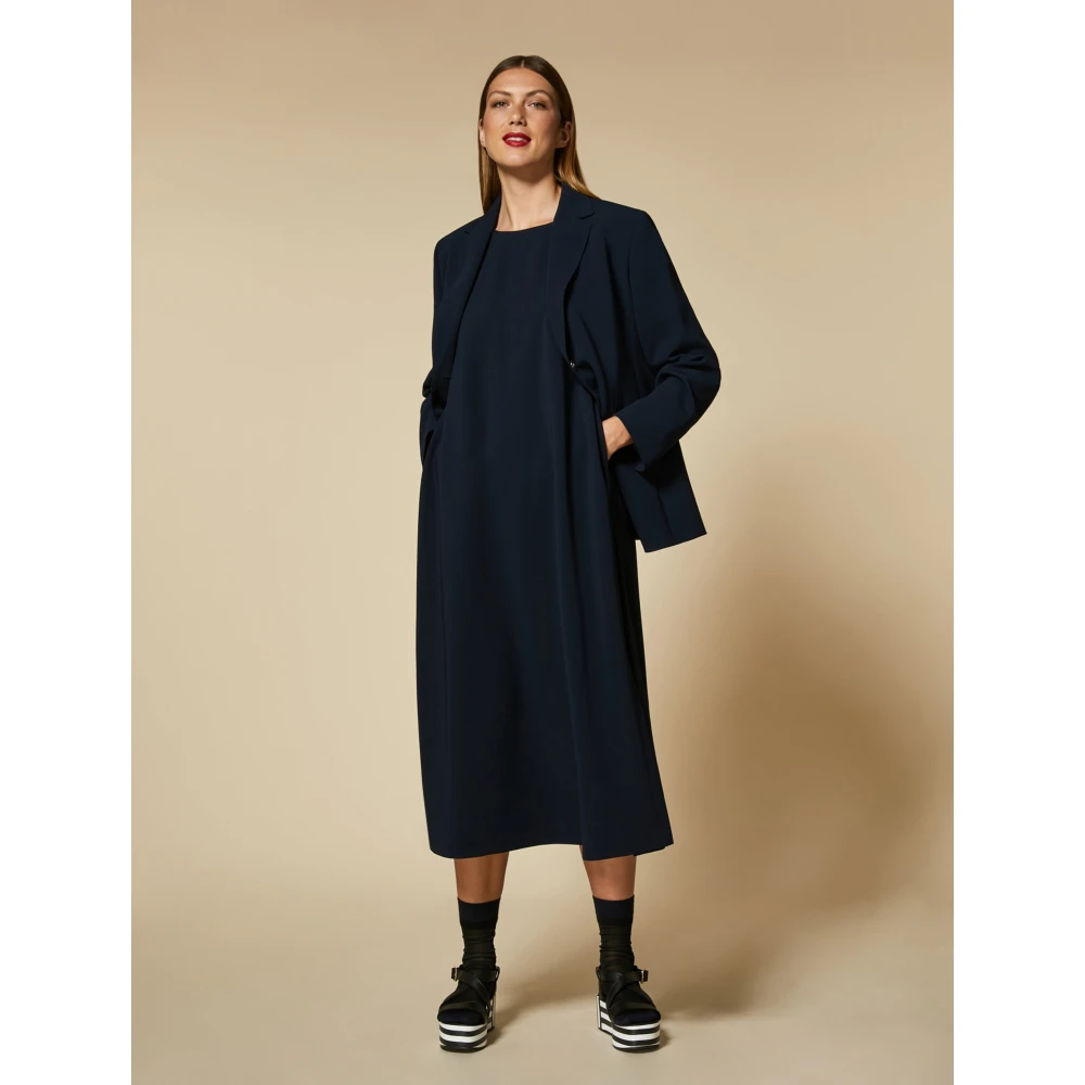 Marina Rinaldi Comfort-Triacetaat Blazer met Moderne Stijl Blue Dames