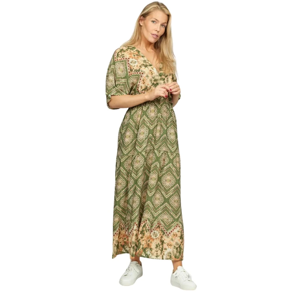 2-Biz Maxi Jurk Zomer Bloemprint Multicolor Dames