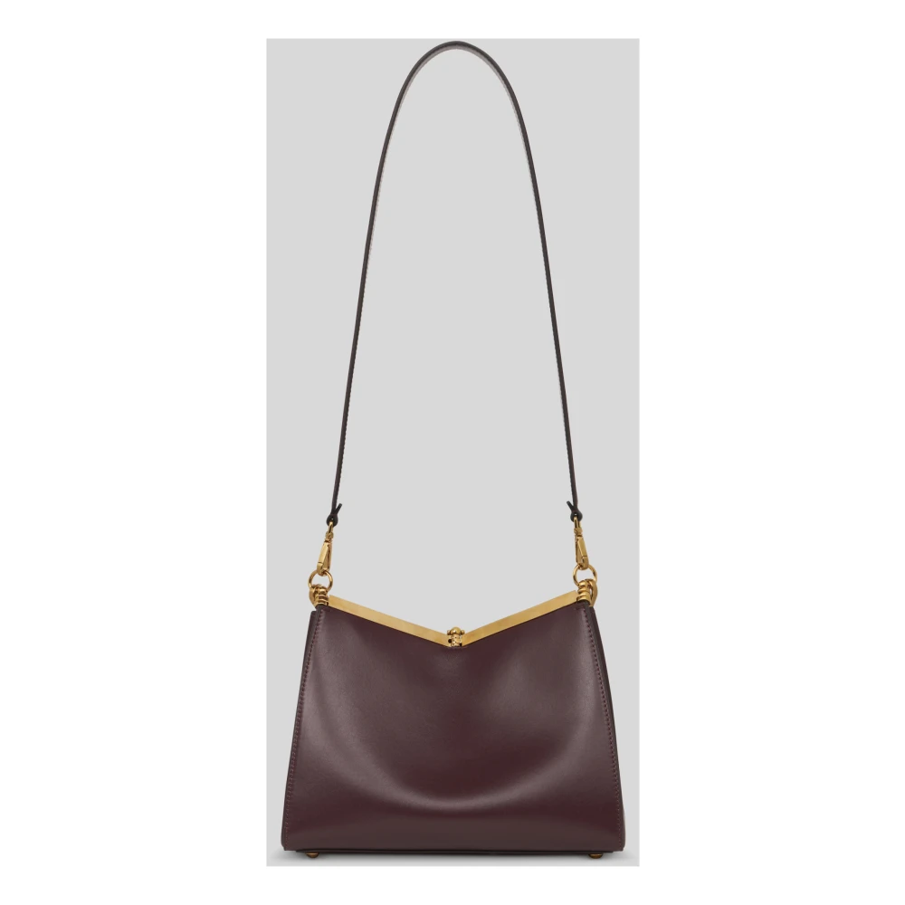 ETRO Iconische Vela Media Leren Tas Brown Dames