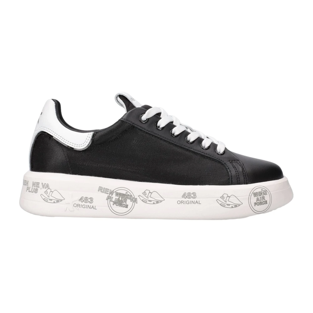 Premiata Women's Black Sneakers, 3 Uk, Belle 6278