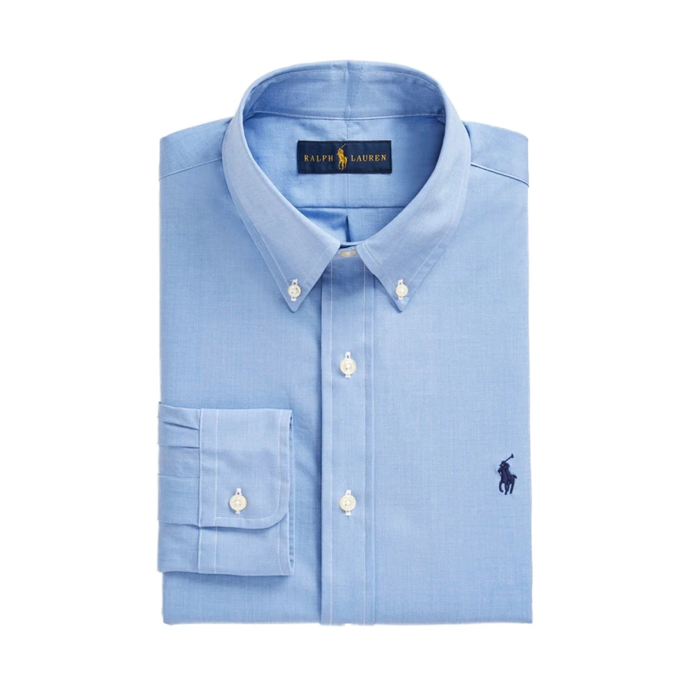 Polo Ralph Lauren Formeel Geruite Katoenen Overhemd Blue Heren