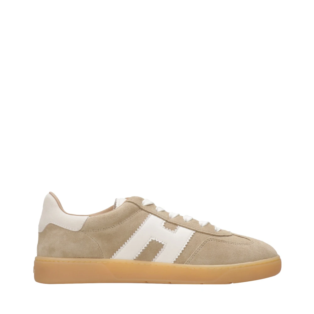 Hogan Suède leren sneakers met iconische H Heren Schoenen Beige