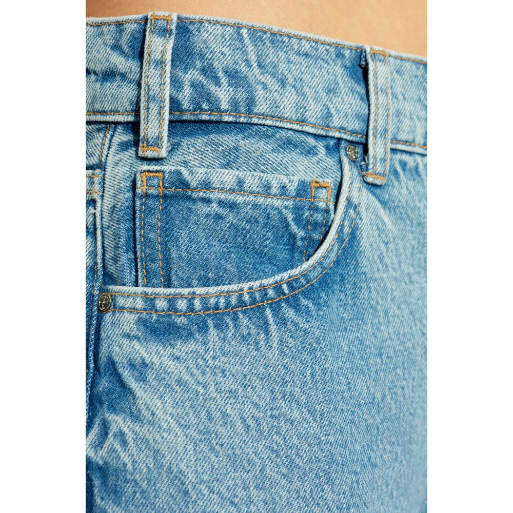 Anine Bing Jeans met logo Blue Dames