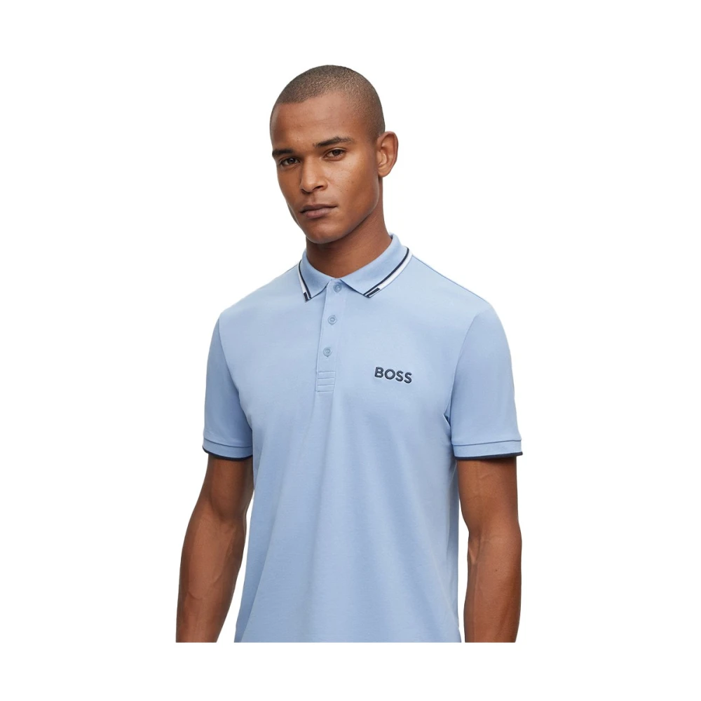 Hugo Boss Premium Kwaliteit Golf Polo Shirt Blue Heren
