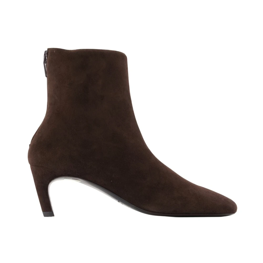 Totême Ankle Boots - Toteme - Leather - Brown - Female - Heeled Boots - Brown - 5 Uk - Shoes