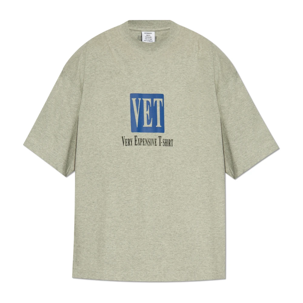 Vetements T-shirt met print Gray Heren