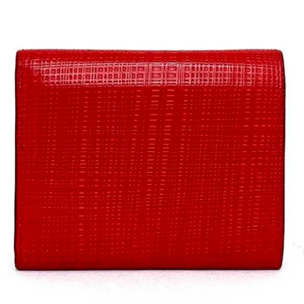 Loewe Pre-owned Leather wallets Red Dames
