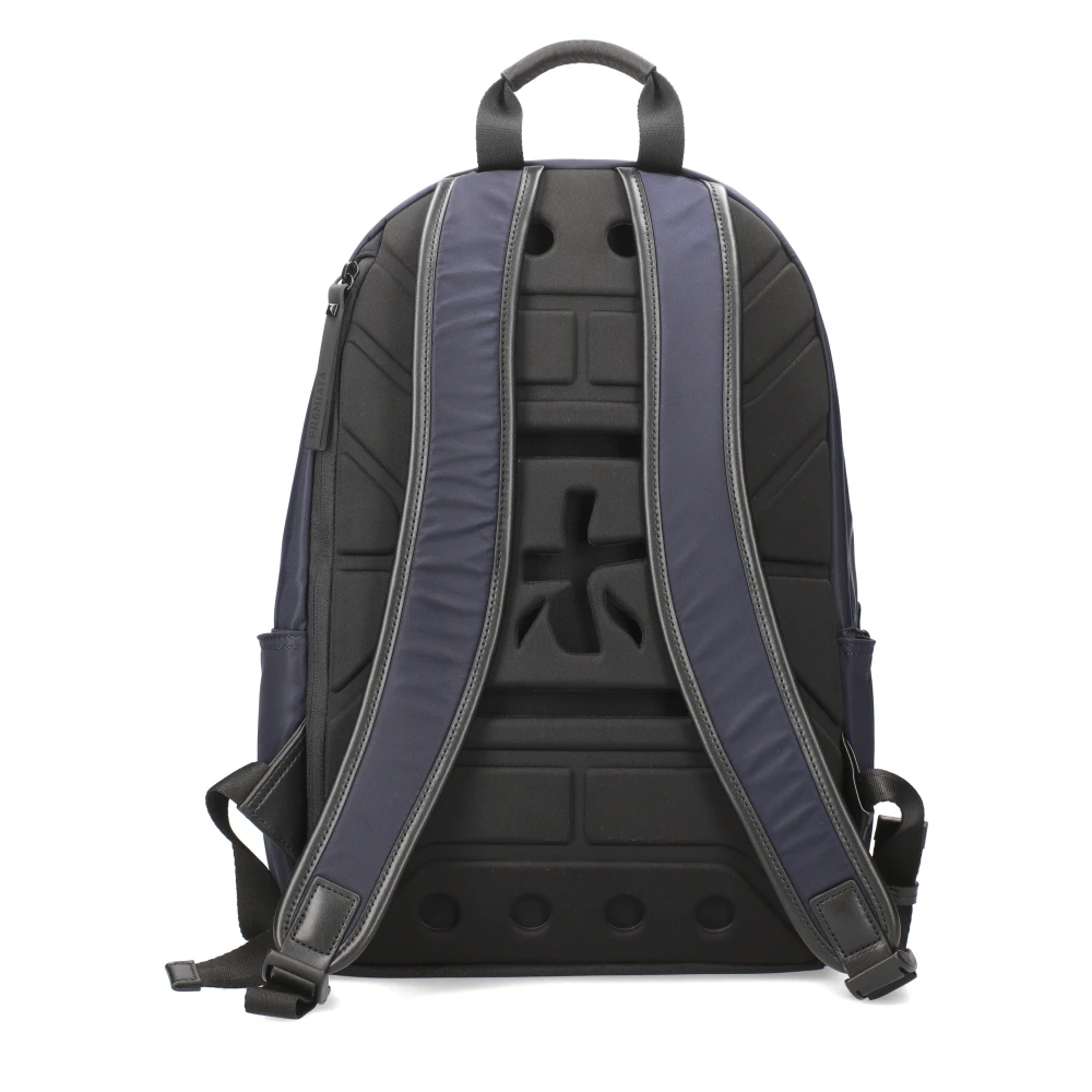 Premiata Zwarte rugzak met leren details Blue Heren