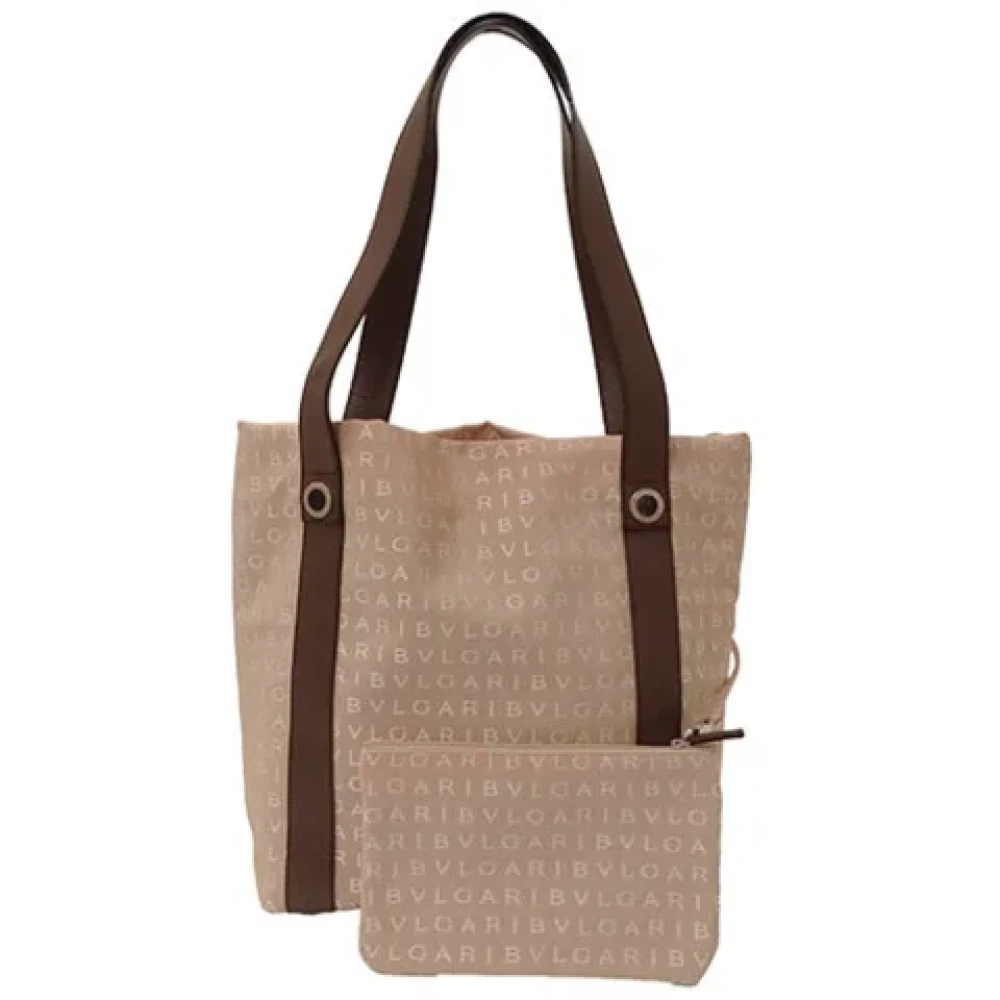 Bvlgari Vintage Pre-owned Canvas shoulder-bags Pink Dames