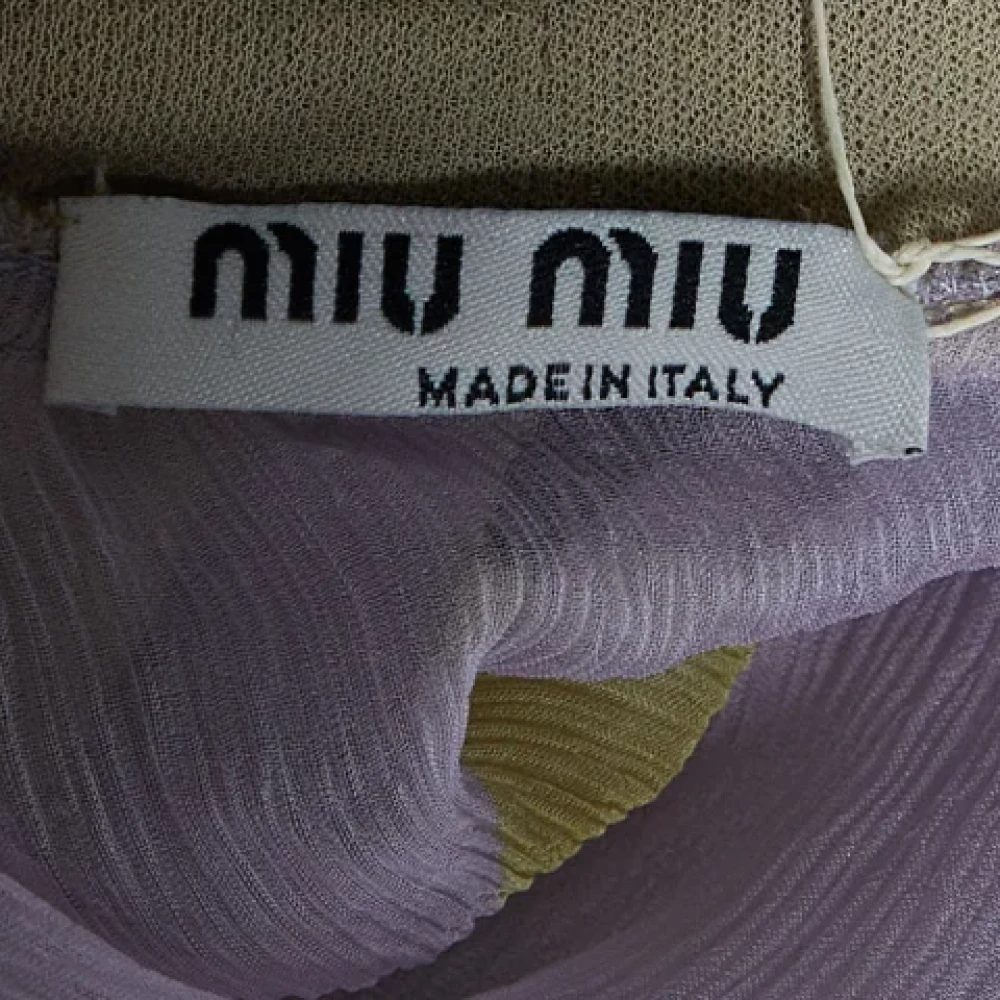 Miu Pre-owned Silk tops Purple Dames