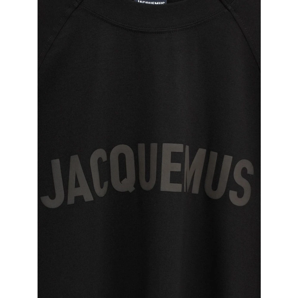 Jacquemus Zwart Logo Crew Neck T-shirt Black Heren
