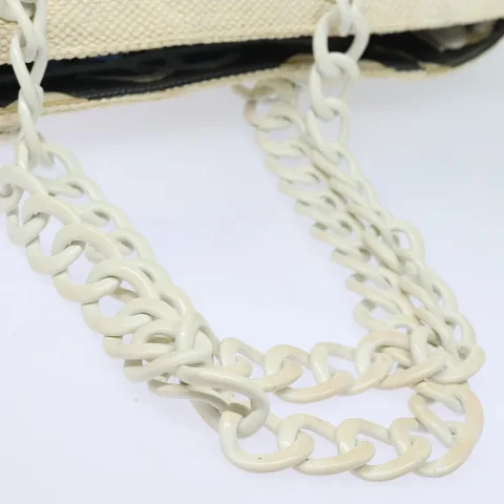 Chanel Vintage Pre-owned Fabric totes White Dames