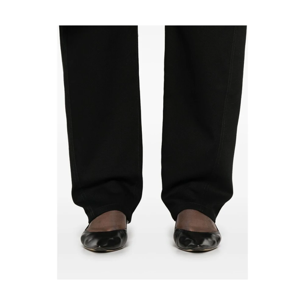 Lemaire Zwarte Klassieke Broek met Vijf Zakken Black Dames