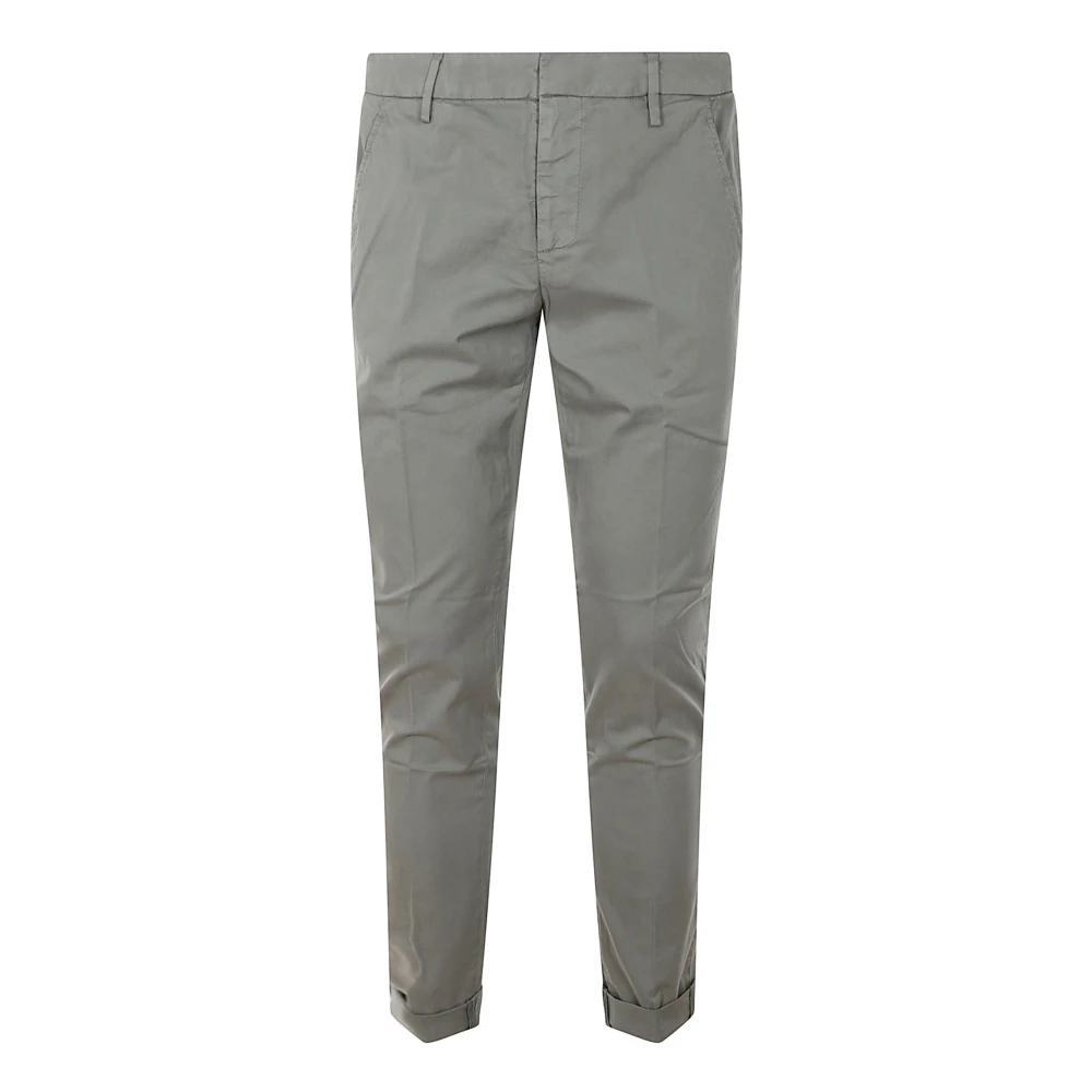 Dondup Mannelijk Grijs Broeken Heren, W38, Katoen, Slim Fit Stretch Katoenen Broek