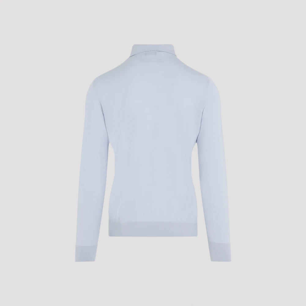Ermenegildo Zegna Blauwe Cashmere Polo Shirt Blue Heren