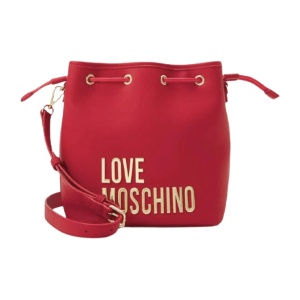 Moschino Rode Love Bucket Schoudertas Red Dames